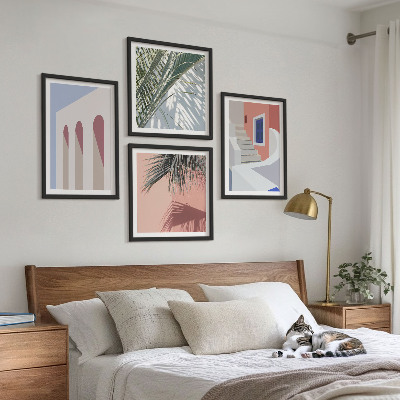 Dekorativní sada obrazů Ilustrace městské architektury