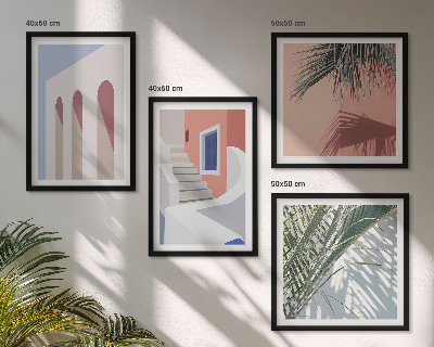 Dekorativní sada obrazů Ilustrace městské architektury