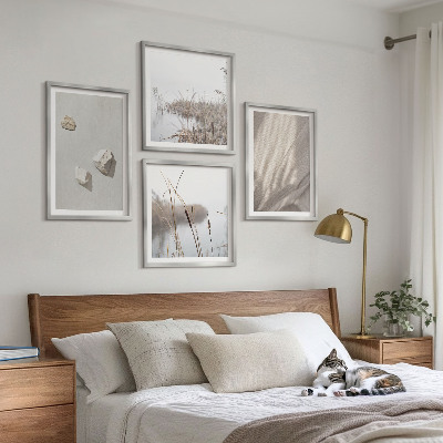 Moderní sada obrazů Detailní záběry struktury v boho stylu