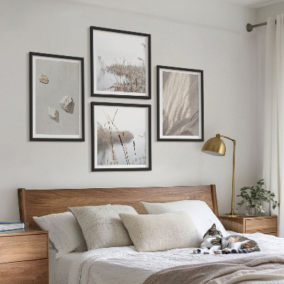 Moderní sada obrazů Detailní záběry struktury v boho stylu