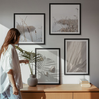 Moderní sada obrazů Detailní záběry struktury v boho stylu