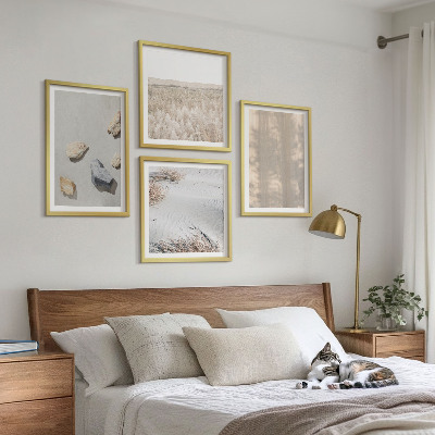 Dekorativní sada obrazů Boho přírodní textury