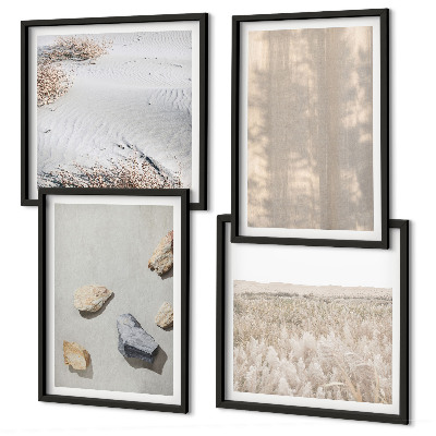 Dekorativní sada obrazů Boho přírodní textury