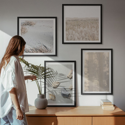 Dekorativní sada obrazů Boho přírodní textury