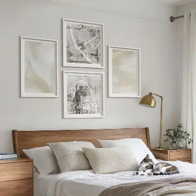 Moderní sada obrazů s motivem minimalistických barevných textur