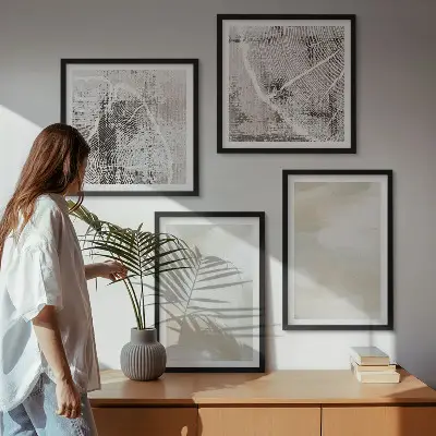 Moderní sada obrazů s motivem minimalistických barevných textur