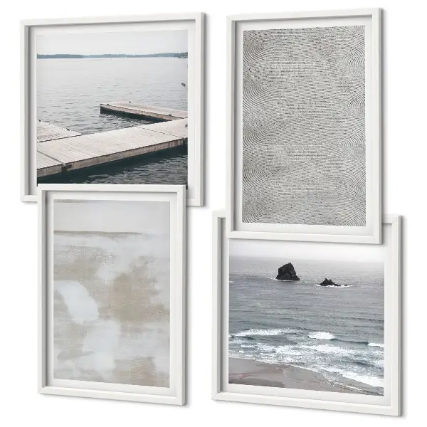 Moderní sada obrazů s abstraktním designem moderních textur
