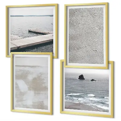 Moderní sada obrazů s abstraktním designem moderních textur