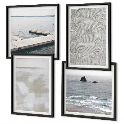 Moderní sada obrazů s abstraktním designem moderních textur