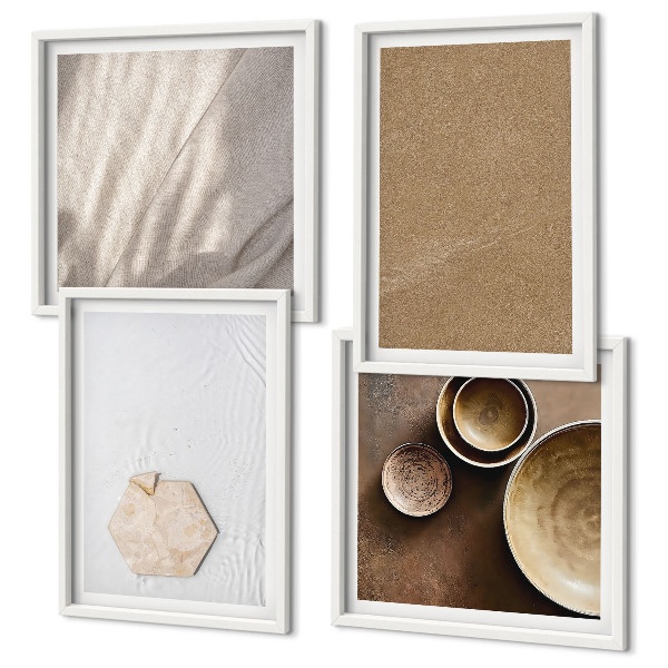 Moderní sada obrazů Minimalistické teplé textury