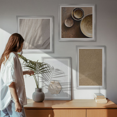 Moderní sada obrazů Minimalistické teplé textury