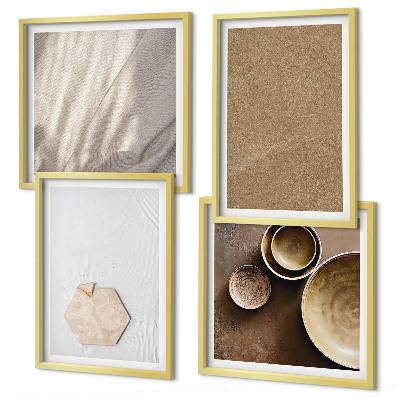 Moderní sada obrazů Minimalistické teplé textury