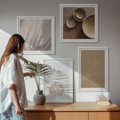 Moderní sada obrazů Minimalistické teplé textury