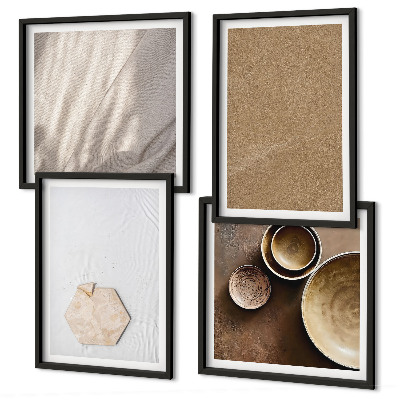 Moderní sada obrazů Minimalistické teplé textury