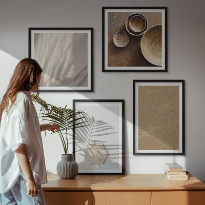 Moderní sada obrazů Minimalistické teplé textury