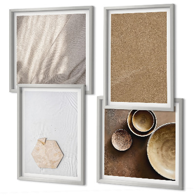 Moderní sada obrazů Minimalistické teplé textury