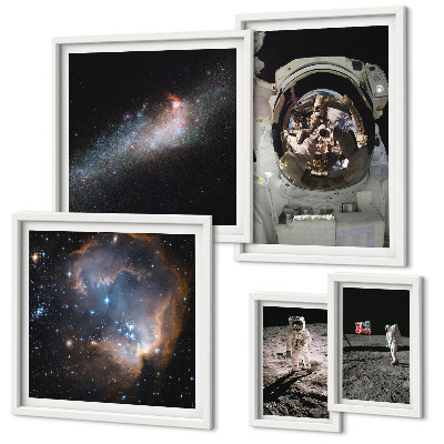 Poliptyk v rámu Astronauti přistávají na Měsíci