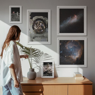 Poliptyk v rámu Astronauti přistávají na Měsíci