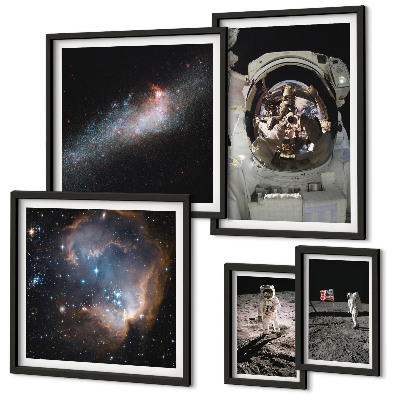 Poliptyk v rámu Astronauti přistávají na Měsíci