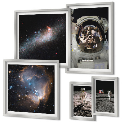 Poliptyk v rámu Astronauti přistávají na Měsíci