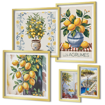 Poliptyk v rámu Citrus ve středomořském stylu