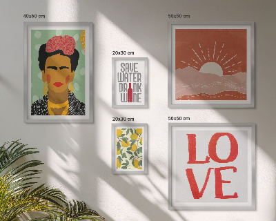 Sada obrazů do ložnice Žena s květinami v boho stylu