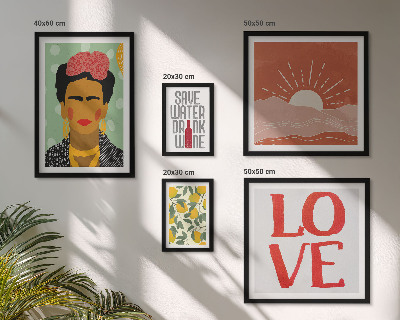 Sada obrazů do ložnice Žena s květinami v boho stylu