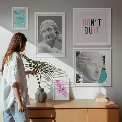 Poliptyk v rámu stylová a moderní nástěnná dekorace