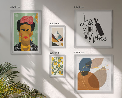 Sada obrazů do ložnice Abstraktní portréty v boho stylu
