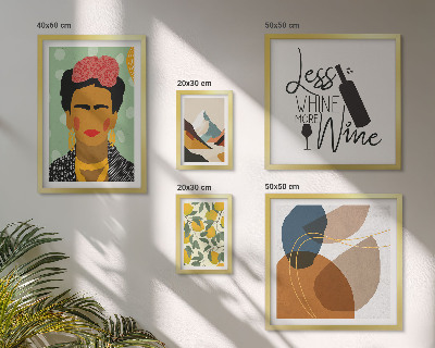 Sada obrazů do ložnice Abstraktní portréty v boho stylu