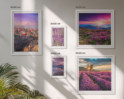 Poliptyk v rámu Levandulová balónková krajina