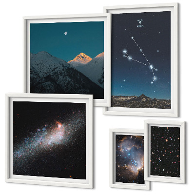 Sada obrazů do ložnice Kosmické pohledy na galaxie