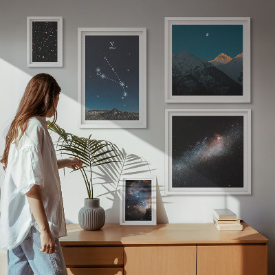 Sada obrazů do ložnice Kosmické pohledy na galaxie