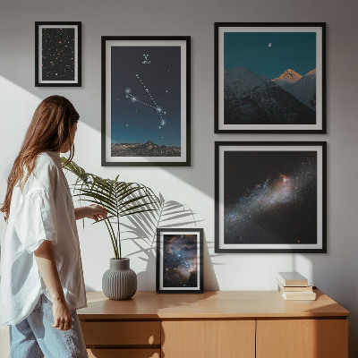 Sada obrazů do ložnice Kosmické pohledy na galaxie