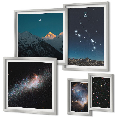 Sada obrazů do ložnice Kosmické pohledy na galaxie