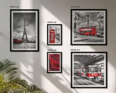 Sada obrazů do ložnice architektonické ikony a vozidla
