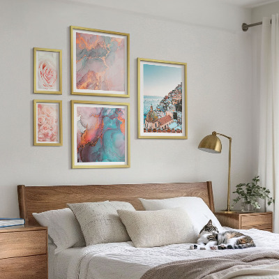 Sada obrazů do ložnice Romantické růžové krajiny