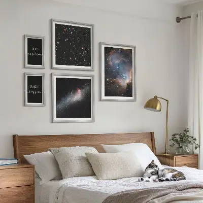 Motivace z kosmických inspirací poliptyk v rámu