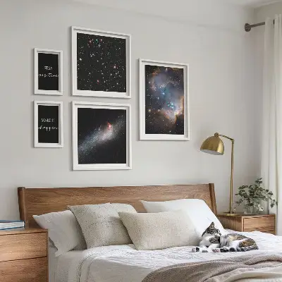 Motivace z kosmických inspirací poliptyk v rámu