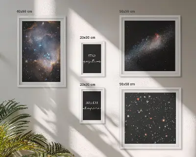 Motivace z kosmických inspirací poliptyk v rámu