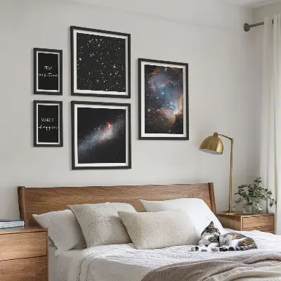 Motivace z kosmických inspirací poliptyk v rámu