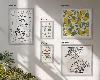 Sada obrazů stylové inspirace do kuchyně