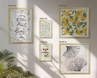 Sada obrazů stylové inspirace do kuchyně