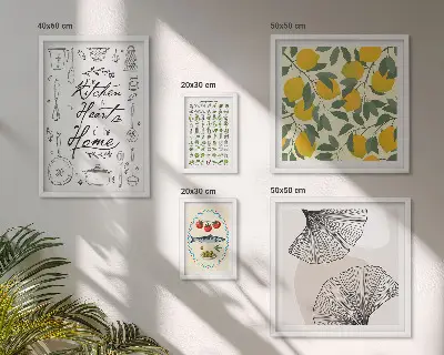 Sada obrazů stylové inspirace do kuchyně