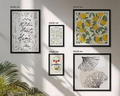 Sada obrazů stylové inspirace do kuchyně