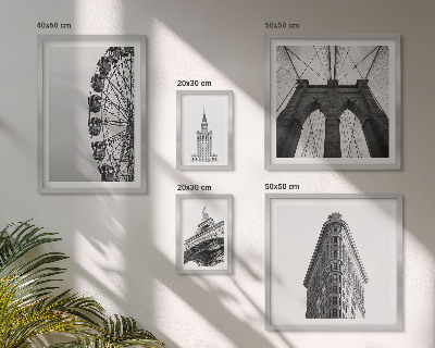 Sada obrazů do ložnice Černobílá metropolitní architektura