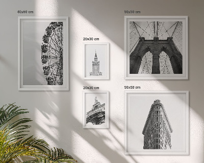 Sada obrazů do ložnice Černobílá metropolitní architektura