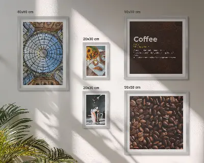 Poliptyk v rámu kávové sladkosti v rustikálním stylu