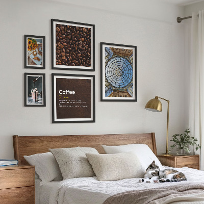 Poliptyk v rámu Kávové sladkosti rustikální styl