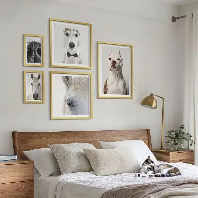 Sada obrazů do ložnice moderní portréty zvířat